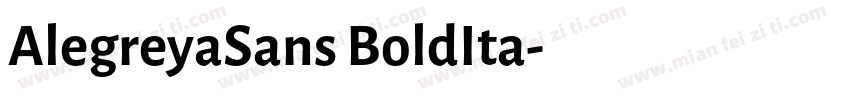AlegreyaSans BoldIta字体转换